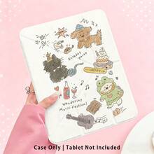 Painted Effect Acrylic Crystal Cover With Dog, Frog, Cake, Guitar Patterns, 3+Y Fold Anti-Bend, Compatible With Honor Pad 9/10, Honor GT 11.5inch/X9A/X9Pro, Matepad 11 Inch 2023/2022, Matepad Pro, Matepad 11.5 (2026), Apple 10th Generation/ 11 2025, Suitable For Back To School, Valentine's Day - Multicolor - View 1