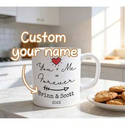 11oz Personalized Couple Mugs, Reusable, Unique Couple Gift, Personalized Gift For Valentine's Day, Birthday And Party, Personalized Valentine's Day Gift For Him
