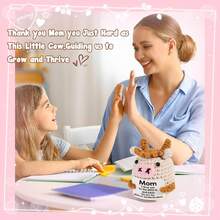 PC送给妈妈的迷你生日礼物——女儿亲手钩织的迷你小牛，作为母亲节礼物。婆婆、继母、母亲——这些有趣的小玩意儿…… - 彩色 - 查看 5