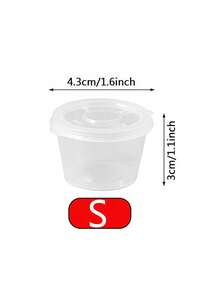 50pcs/Pack Disposable Seasoning Containers With Sealed Lids, Suitable For Takeout, Sauce Dishes, Integrated Chili Sauce And Soy Sauce Small Plate Compartment Boxes - Multicolor - View 13