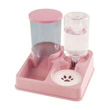 2-In-1 Automatic Dog Food Bowl, Pet Cat Water Dispenser, Cute Dog Feeder, Elevated Food Bowl - 1L - View 6