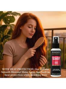 100毫升丝滑亮泽喷雾，角蛋白柔顺配方，热保护，令秀发柔顺亮泽，有效控制毛躁，打造柔顺亮泽的吹风造型。角蛋白柔顺吹风亮泽热保护喷雾 - 1瓶護髮噴霧 - 查看 7