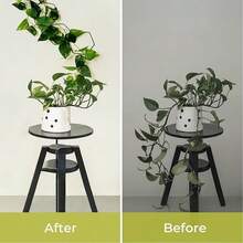Metal Plant Trellis Set For Climbing Plants, 18 Geometric Plant Stands & 8 Hooks, Indoor Outdoor Vine Support For Monstera Pothos Ivy, Garden Wall Grid Plant Decor Accessories - B-黑色 - 查看 6
