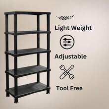 Garage Shed Rk Home Garden Storage Rking Shelves 5Tier Plastic Shelving Unit - Multicolor - View 4