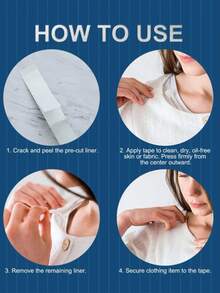 36/72片装双面时尚胶带，女士透明双面胶带，无痕隐形丰胸胶带，强力服装胶水，服装防掉落配件，固定贴纸，防止走光，保护皮肤/身体护理工具/节日必备/露营/旅行必备/婚礼/圣诞礼物/万圣节礼物 - 白色 - 查看 7