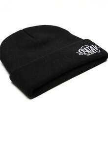 European And American Embroidered Pullover Beanie, Popular Street Hip Hop Skull Cap, Retro Knit Hat - A - View 3