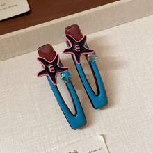 1 Pair Minimalist Star Side Hair Clips - Multicolor - View 6