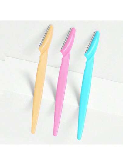 Eyebrow Razor & Shaver Set, Eyebrow Trimmer And Shaver, Exfoliating Shaver Tool, Body Hair Removal Trimmer And Facial & Eyebrow Razor Set, Long Handle Blades With Precision Protective Cover, Women's Grooming Tool, Suitable For Daily Use Or Travel, Makeup, Room Decor, Vanity, Travel, Bedroom, Makeup Accessories