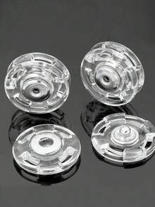 10/20 piezas Botones invisibles súper transparentes - Sujetadores invisibles seguros, adecuados para suéteres y camisas, diseño anti-exposición con anillos de botones redondos delicados, ideal para prendas de punto y chaquetas, fácil de coser para una fijación segura, accesorios de costura - transparente - Ver 7