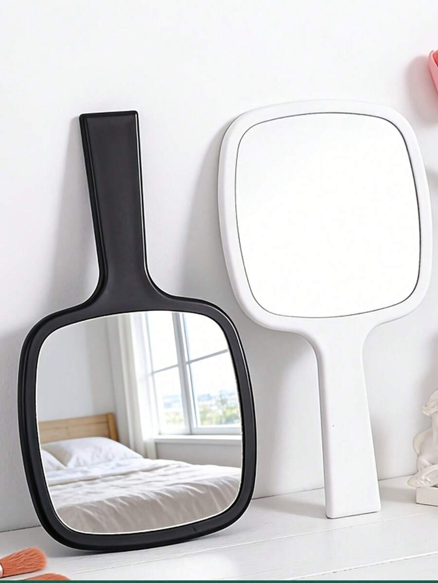 1 pieza Espejo de mano, acabado mate, mango ergonómico, decoración multiescenario, regalo de Navidad/Boda/Día de San Valentín, regalo sorpresa para el Día de la Madre - Multicolor - Ver 1