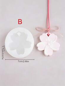 Molde colgante de silicona con diseño de flor de cerezo 3D para velas, resina epoxi, arcilla, jabón aromático, clip de ventilación de coche, pegatina de refrigerador, expansión de armario, piedra, yeso, decoración de taza de vela, regalo hecho a mano, molde de colgante - molde de silicona blanco - Ver 11