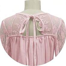 2026 Girls Elegant Lace Flower Boho Dress Long Sleeve Backless Square Neck Ruffle Party Maxi Dress - 06 淺綠色 - 查看 9