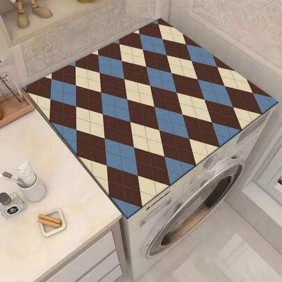 1pc Blueberry Muffin Pattern Printed Dish Drying Mat, Absorbent Quick Dry Kitchen Counter Pad, Non-Slip Coffee Machine Drip Tray, Rubber Material, Kitchen Essential, Home Accessory