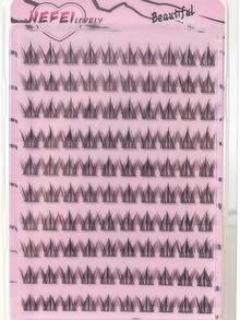 100pcs Dog-Themed False Eyelashes - Slouchy Puppy Cartoon Style, Ultra Soft Lashes, Natural Look, Suitable For Beginners, Jelly Glue - View 6