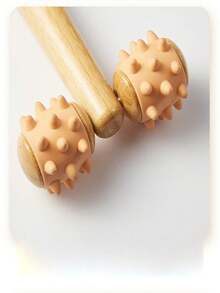 1pc Handheld Double-Layer Massage Roller Device, With Rolling Parts To Relieve Body Aches And Pains, Easy To Operate - View 2
