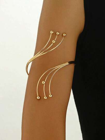 1件金属多层串珠手链，适合女性日常佩戴、旅行和度假配饰