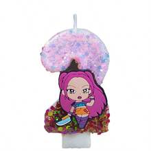 1件/套 巫师米拉生日蜡烛数字蛋糕派对节日用品 数字蜡烛 0-9 - 彩色 - 查看 13