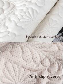 1pc Embroidered Sofa Cover With 3D Floral Pattern, Minimalist Surprise Style Sofa Protector, Anti-Slip Anti-Scratch Sofa Decor For 1/2/3/4 Seater Sofa, Machine Washable & Reusable, Suitable For All Seasons - Beige - View 6