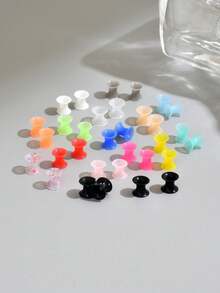 20个9毫米超薄硅胶耳扩，朋克风耳饰，简约时尚耳塞，男女通用 - 耳廓 - 查看 9