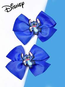 Disney Bộ 2/12 kẹp tóc nơ hình chữ Z màu trơn họa tiết Stitch, phụ kiện tóc dễ thương, nhiều màu sắc và thời trang, phù hợp để sử dụng hàng ngày, làm quà tặng tựu trường, quà sinh nhật. - Nhiều màu - Xem 8