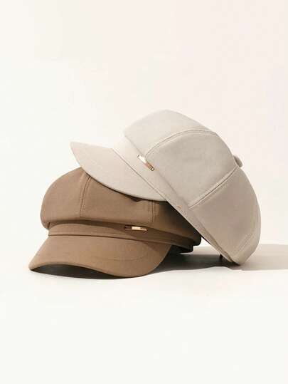 1pc Women's Elegant Beret Hat, Versatile For Autumn/Winter, Japanese-Style Painter Cap, Suitable For Daily Wear