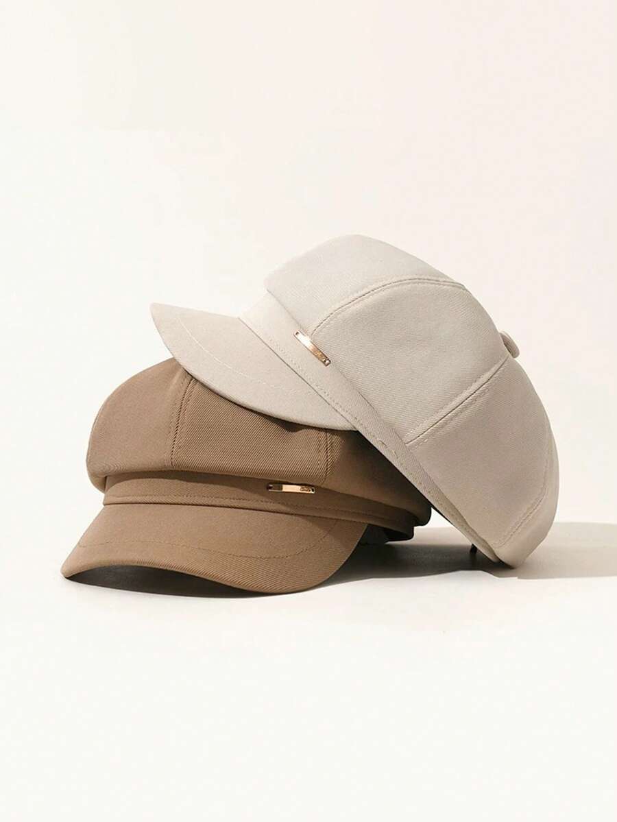 1pc Women's Elegant Beret Hat, Versatile For Autumn/Winter, Japanese-Style Painter Cap, Suitable For Daily Wear,Summer,Beach,Holiday,Travel - Women's Beret - View 1