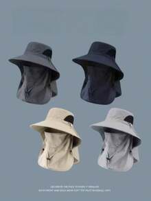 Mũ câu cá chống nắng UPF 50+, unisex, vành rộng, có khẩu trang và khăn che cổ có thể tháo rời. - A - Xem 6