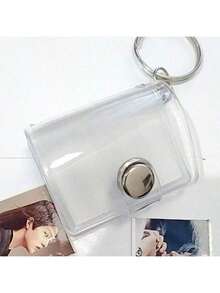 1 Album ảnh mini trong suốt có đèn flash, đựng được 20 ảnh, kèm móc khóa và túi đựng ảnh 2.5cm, album ảnh ID di động đơn giản và thanh lịch dành cho học sinh. - nhiều màu - Xem 7