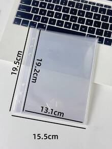 A5激光星形环马卡龙金属拉链套，贴纸簿，粉丝活动，活页夹，贴纸簿活页夹，补充装，1/2/4格袋，DIY收藏册套装，学习用品，返校贴纸簿贴纸 - 彩色 - 查看 14