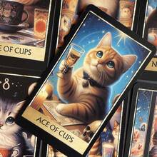 猫咪塔罗牌 78张牌 英文塔罗牌游戏 - A - 查看 4