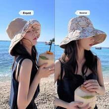 Reversible Floral Bucket Hat For Women, Large Brim Sun Protection Summer - Multicolor - View 5