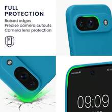 Compatible Case For Pixel 9 - With Raised Edges - Suitable For Wireless Charging - Matte Ocean Blue, 42500043 - 灰色 - 查看 5