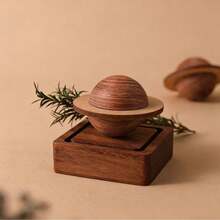 1pc Black Walnut Small Planet Aroma Diffuser, Random Creative Design For Home Or Car - Multicolor - View 4