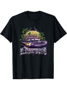 Cars Ramone Airbrush Style Poster T-Shirt - 黑色 - 查看 1