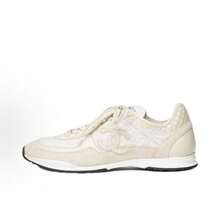 CHANEL 25K Calfskin Round Toe Lace-Up Low-Top Casual Shoes, Women's, Ivory White. - 象牙白 - 查看 5