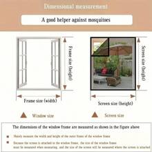 1pc Mosquito Nets For Window,Anti-Mosquito Window Screens,Mesh Anti Insect Air Tulle Invisible Black Fiberglass Mosquitoes And Flies,Simple Detachable Window Screen, No-Drill, Hook And Loop-Attached Screen Mesh - Gray Mesh With Black Border - View 12