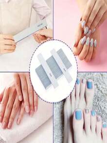 25pcs (Optional 80/80, 100/180) Nail Files, Acrylic Nail Sanding Boards, Professional Manicure Tools, Suitable For Home & Salon, Durable Double-Sided - Multicolor - View 4