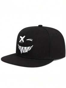 1 Adjustable Baseball Cap With A Smiling Face, Outdoor Sun Protection Casual Hat, Suitable For Spring And Autumn, Travel And Beach, Unisex, Y2K Style - Embroidery - View 3
