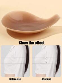 Sujetador adhesivo invisible de tono profundo con tirante de cuello extraíble - Fuerte elevación para atuendos sin espalda - Café integral - Ver 7