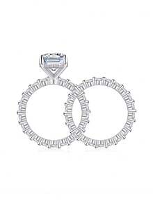 Nhẫn Moissanite bạc 925, không gây dị ứng, nhẫn đính hôn/cưới, thiết kế tối giản tinh tế, phù hợp đeo hàng ngày, quà tặng cưới/kỷ niệm/sinh nhật, kèm hộp quà và giấy chứng nhận. - Bạc - Xem 7