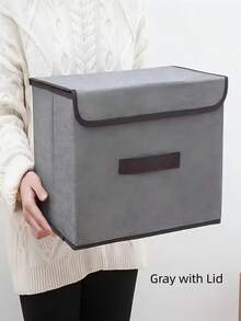 Cajas de almacenamiento de armario de tela, almacenamiento clasificado, a prueba de polvo y humedad, optimización del espacio, diseño plegable, resistente y duradero. Adecuado para decoración del hogar, armario del dormitorio, debajo de la cama, gabinete de almacenamiento, alquiler, sala de estar y estudio. Cestas de almacenamiento, almacenamiento de ropa, cajas de almacenamiento, contenedores de almacenamiento. - gris - Ver 10