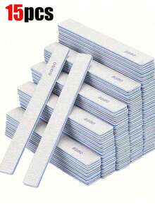 25pcs (Optional 80/80, 100/180) Nail Files, Acrylic Nail Sanding Boards, Professional Manicure Tools, Suitable For Home & Salon, Durable Double-Sided - Blue - View 12