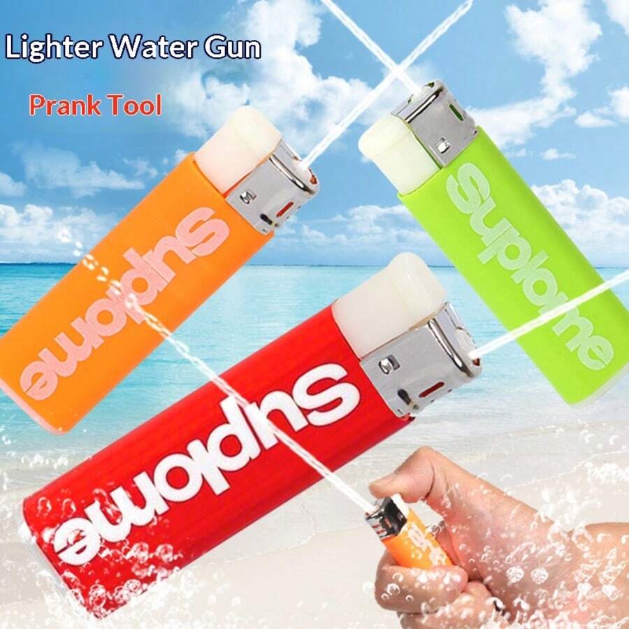 1個 2026新款惡作劇打火機水槍，創意水槍適合水槍派對，成人戶外玩水惡作劇玩具，生日、復活節及其他場合的驚喜禮物