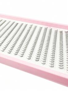 384pcs/16rows Wispy Fake Eyelashes, Segmented Natural Lower Lashes, Cartoon Style Lower Lashes, Japanese Anime Spiky Lower Lashes, Makeup Eyelash Tools, Eyelash Clusters, Individual Lashes, False Eyelashes - B - View 2