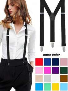 1pc Multi-Color Adjustable Elastic Y-Shape Shoulder Strap, 2.5mm Width, Comfortable Elastic Band With Metal Clips, Suitable For Wedding, Party, Holiday And Daily Wear - Multicolor - View 3