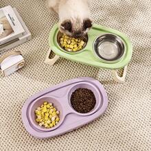 Non-Slip Raised Double Pet Bowls – Stainless Steel, Foldable, Perfect For Mess-Free Mealtimes - 500ml - View 4