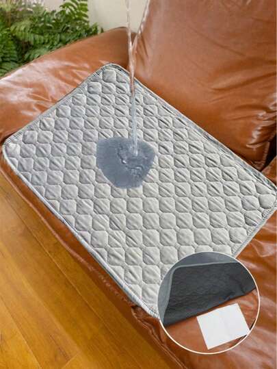 1pc/2pcs Light Gray Washable Anti-Slip Absorbent & Quick Dry Hamster/Rabbit Urine Pad, Reusable Pet Pee Mat Pad, Suitable For Small Pets All Seasons