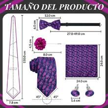 Men's Satin Ties, Slim Tie And Bow Tie Set For Gentlemen, High Quality Suit Accessory, 8CM Ties With Cufflinks And Box, Gift For Husband, Father, Friend, 42548344 - 藍白色 - 查看 2