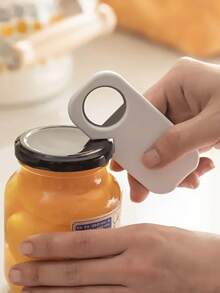 1/2pcs Magnetic 3-In-1 Bottle Opener, Can Opener, Pull Tab Opener For Home Use On Beer, Beverage Cans And Jars - Multicolor - View 3