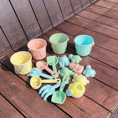 Kids Beach Toy Set, Outdoor Sand & Water Play Tools, Sand Digging Tools, Shovel, Beach Bucket, Beach Essentials, Travel Beach Toys, Random Colors And Styles